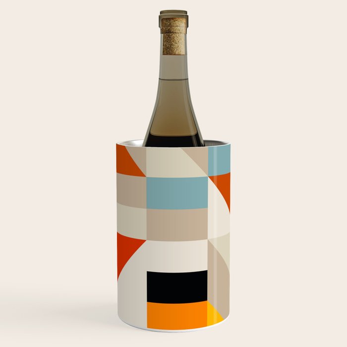 Modern Abstract Colorful Geometric Bold Artwork Wine Chiller Gallery Image 2