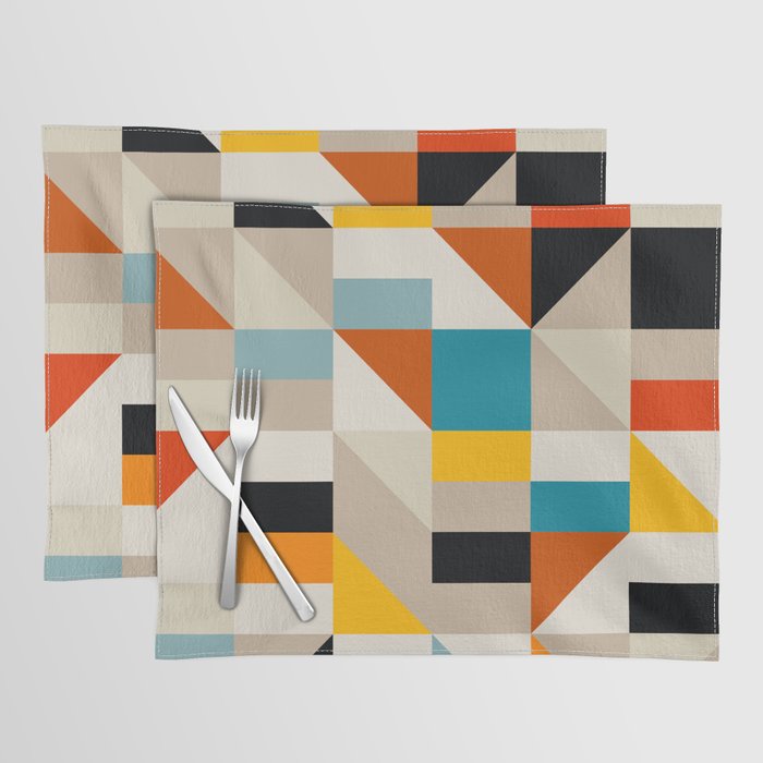 Modern Abstract Colorful Geometric Bold Artwork Placemat Gallery Image 1