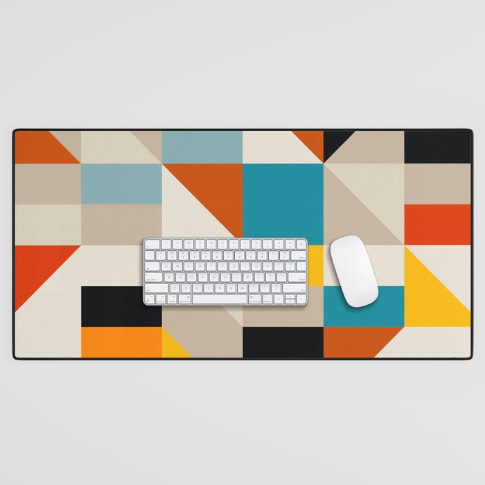 Modern Abstract Colorful Geometric Bold Artwork Desk Mat Gallery Image 1