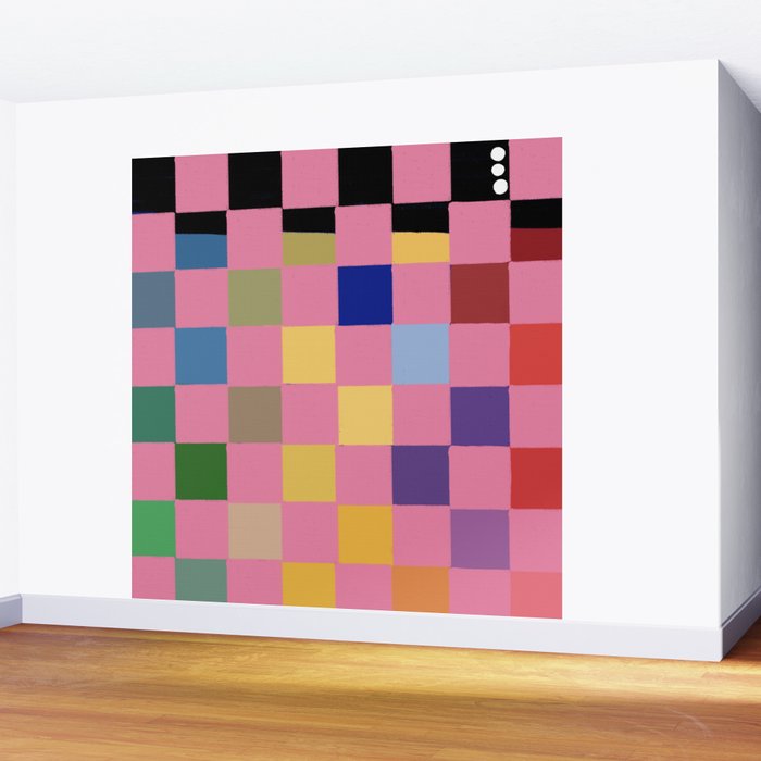 Pink squares Wall Mural Gallery Image 2