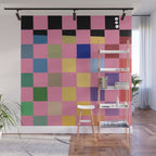 Pink squares Wall Mural Gallery Image 1