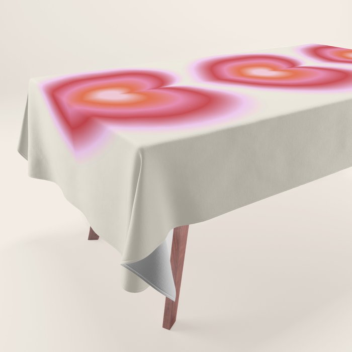 pink love heart Tablecloth Gallery Image 1