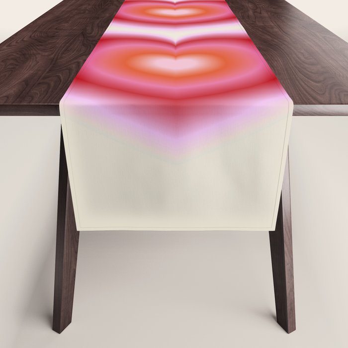 pink love heart Table Runner Gallery Image 1