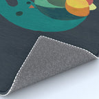 Rabbit and crescent moon Rug Gallery Image 4