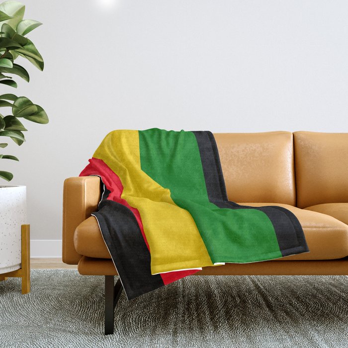 Rastafarian Colors Throw Blanket Gallery Image 1