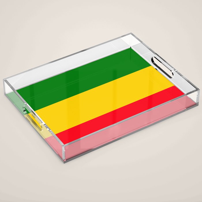 Rastafarian Colors Acrylic Tray Gallery Image 1