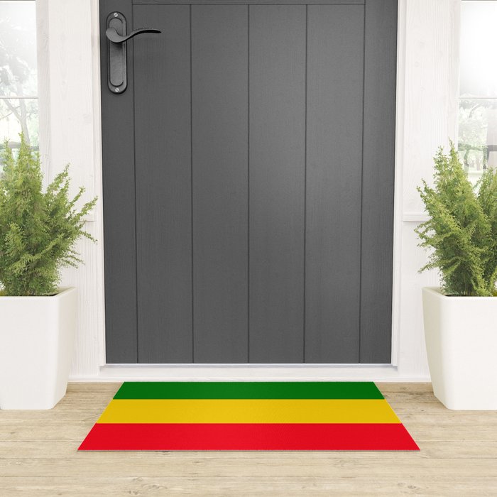 Rastafarian Colors Welcome Mat Gallery Image 3