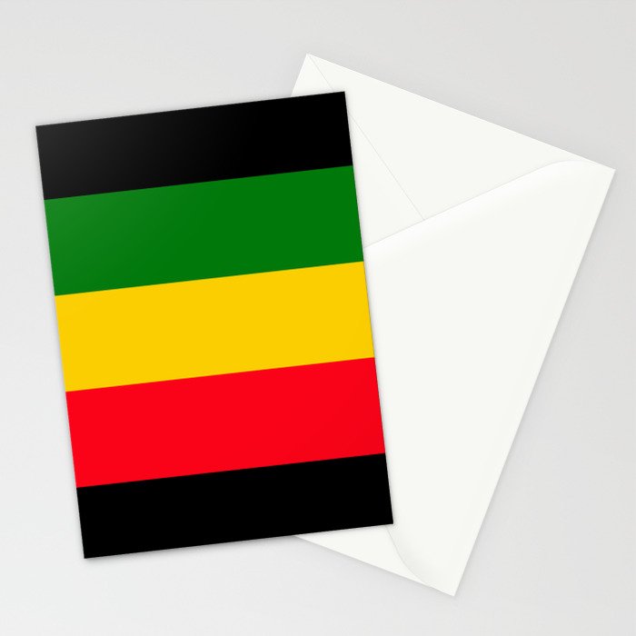 Rastafarian Colors Stationery Card Gallery Image 2