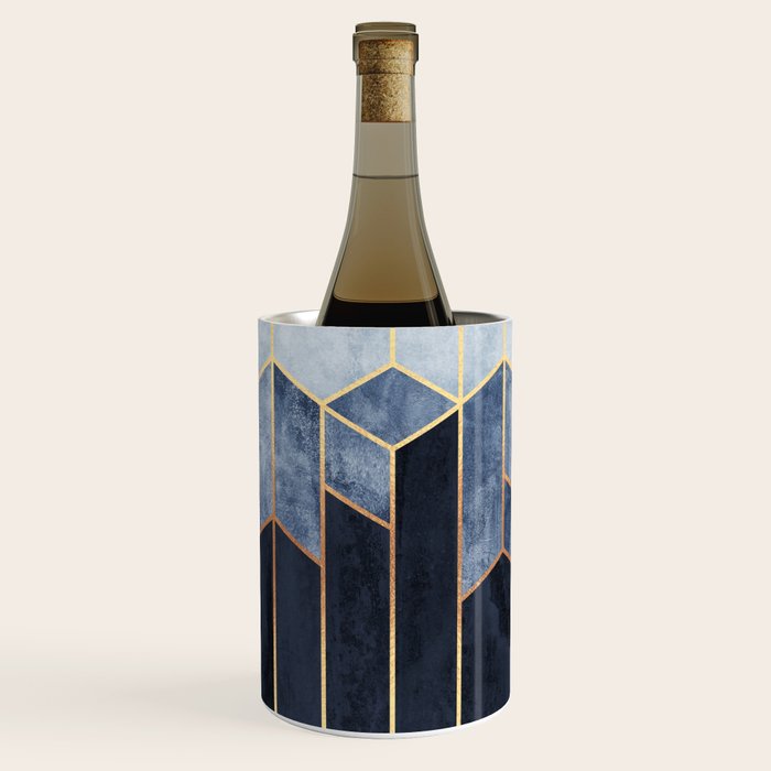 Soft Blue Hexagons Wine Chiller Gallery Image 2