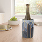 Soft Blue Hexagons Wine Chiller Gallery Image 4