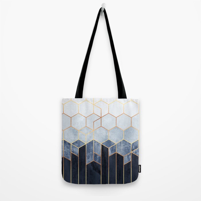 Soft Blue Hexagons Tote Bag Gallery Image 2