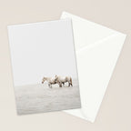 White Camargue Horses - Minimalist Nature Photography Stationery Card Gallery Image 2