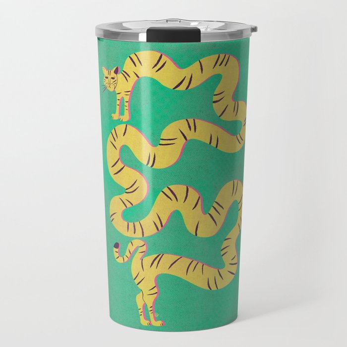 Playful Twisting Tiger Travel Mug Gallery Image 1