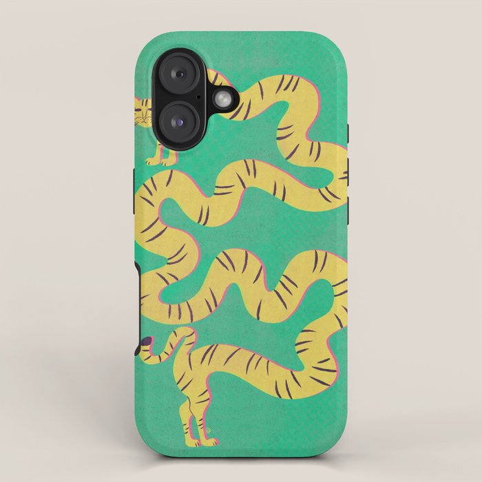 Playful Twisting Tiger iPhone Case Gallery Image 1