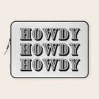 Black And White Howdy Laptop Sleeve Gallery Image 1