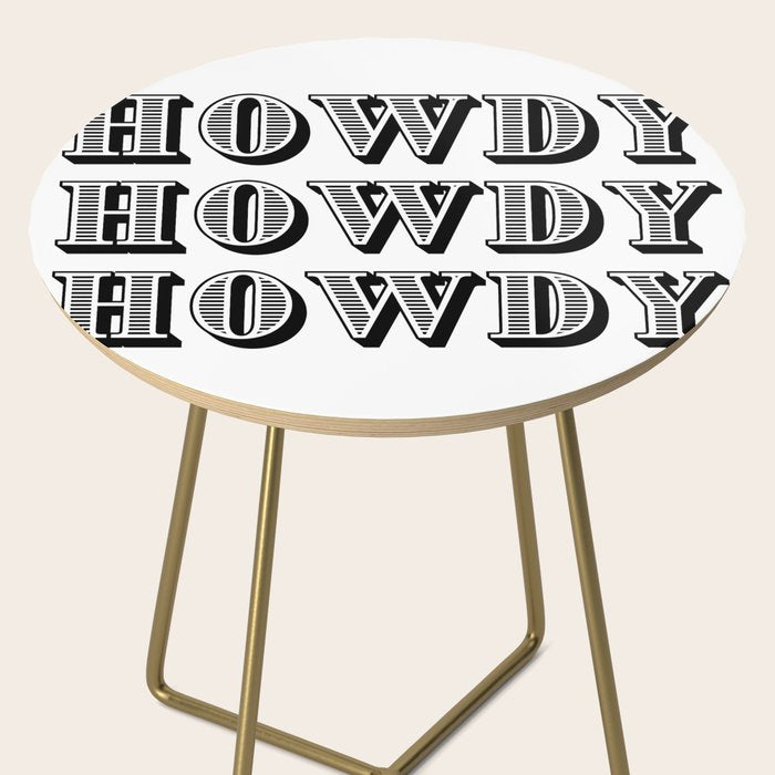 Black And White Howdy Side Table Gallery Image 2