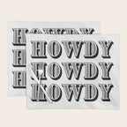Black And White Howdy Placemat Gallery Image 1