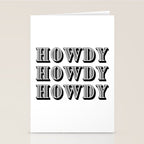 Black And White Howdy Stationery Card Gallery Image 2