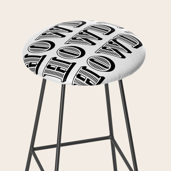 Black And White Howdy Stool Gallery Image 2