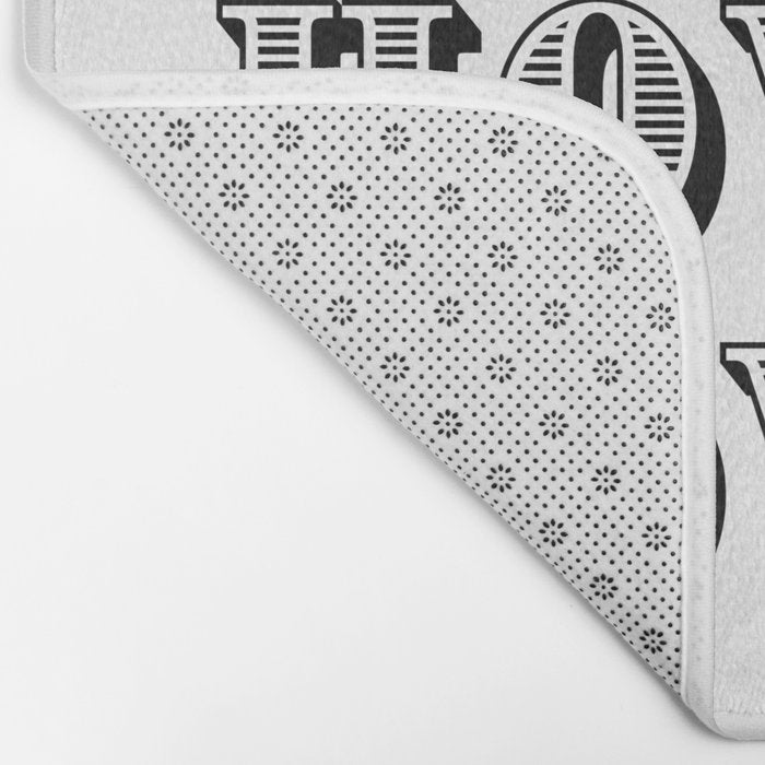 Black And White Howdy Bath Mat Gallery Image 2