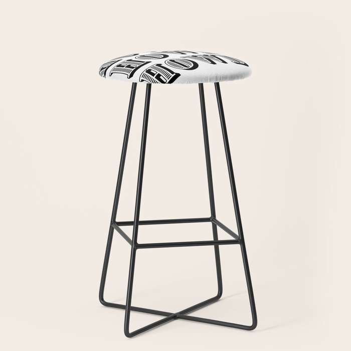 Black And White Howdy Stool Gallery Image 1