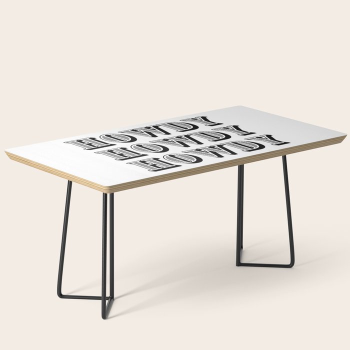 Black And White Howdy Coffee Table Gallery Image 1