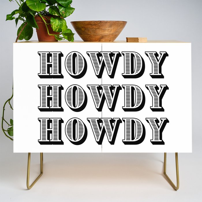 Black And White Howdy Credenza Gallery Image 1