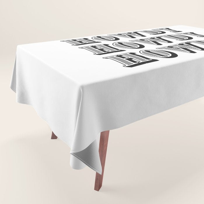 Black And White Howdy Tablecloth Gallery Image 1