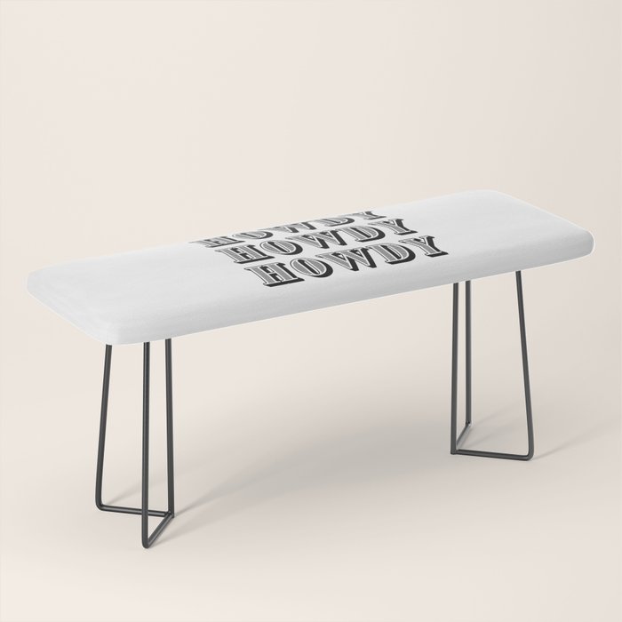 Black And White Howdy Bench Gallery Image 1