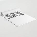 Black And White Howdy Yoga Mat Gallery Image 2