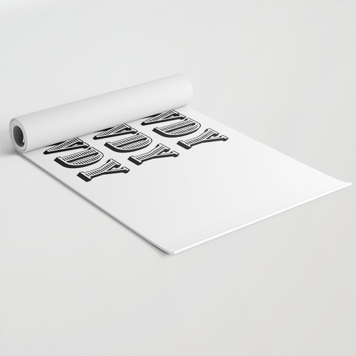 Black And White Howdy Yoga Mat Gallery Image 2