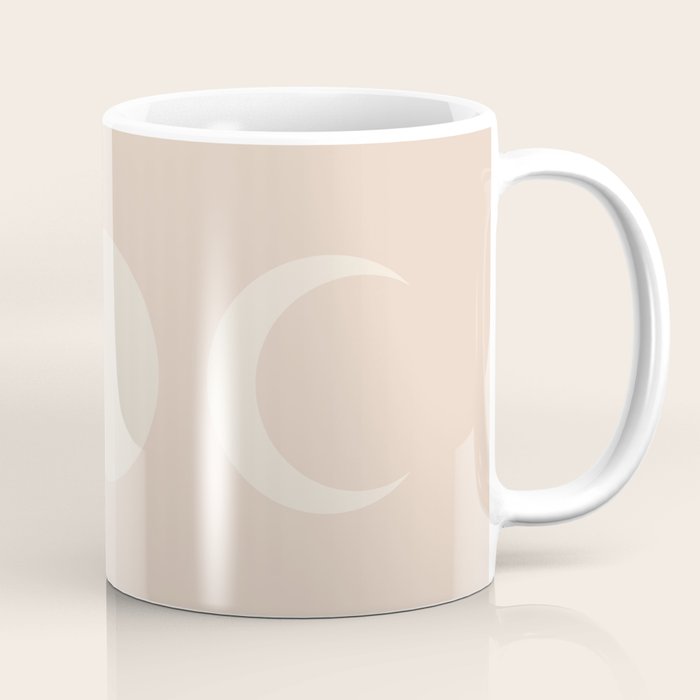 Moon Shapes Minimalism - Ethereal Light Coffee Mug Gallery Image 1