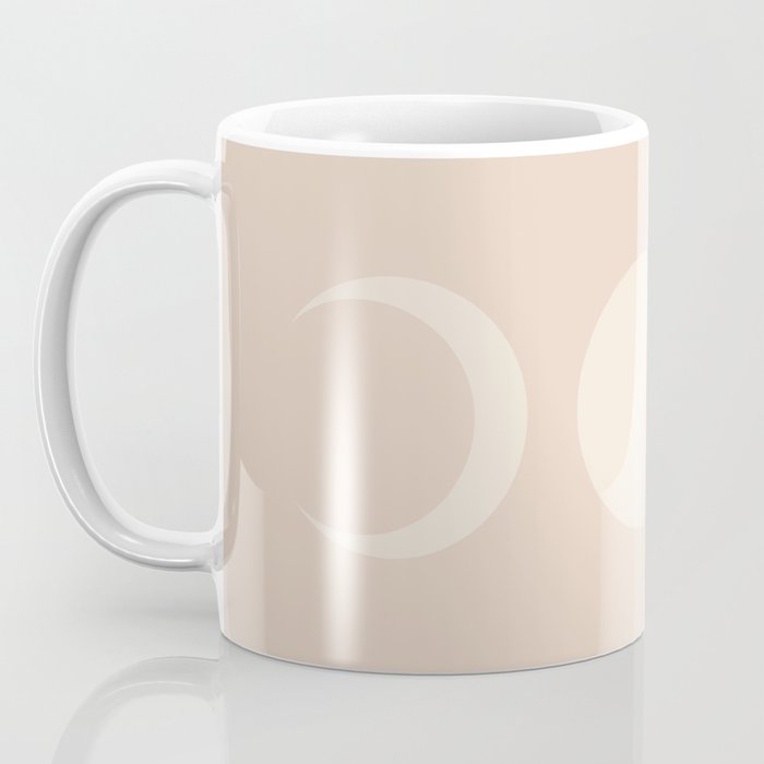 Moon Shapes Minimalism - Ethereal Light Coffee Mug Gallery Image 3