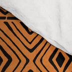 African Mud Cloth // Orange Comforter Gallery Image 4