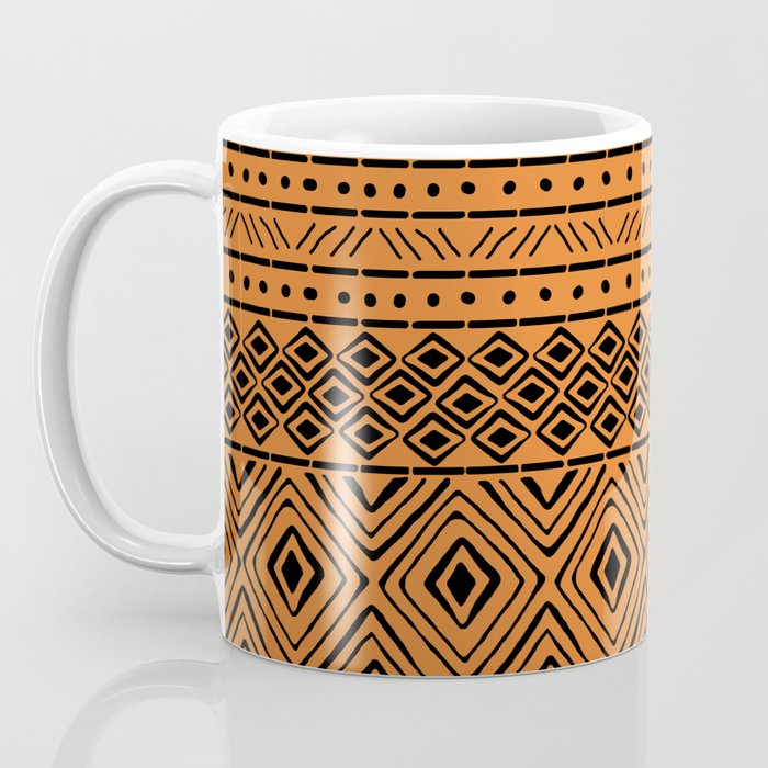 African Mud Cloth // Orange Coffee Mug Gallery Image 3