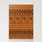 African Mud Cloth // Orange Stationery Card Gallery Image 2
