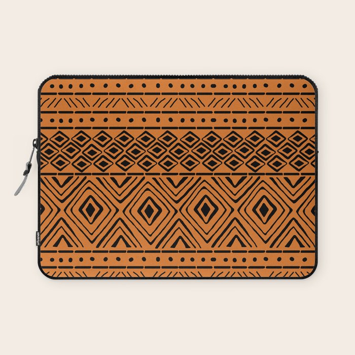 African Mud Cloth // Orange Laptop Sleeve Gallery Image 1