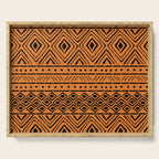African Mud Cloth // Orange Serving Tray Gallery Image 1