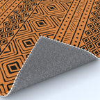 African Mud Cloth // Orange Rug Gallery Image 4