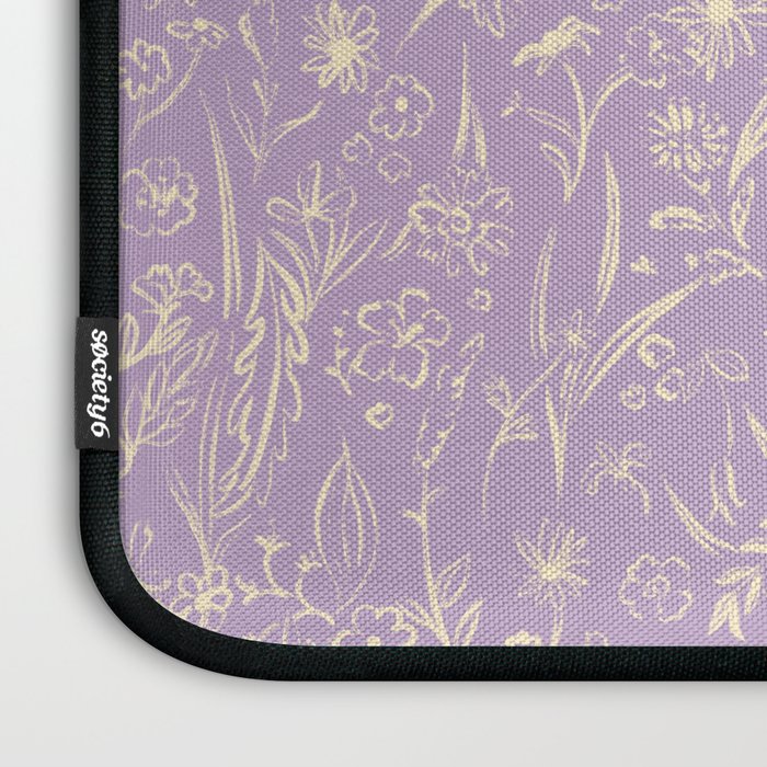 Wild Garden Drawing (Lilac) Laptop Sleeve Gallery Image 3