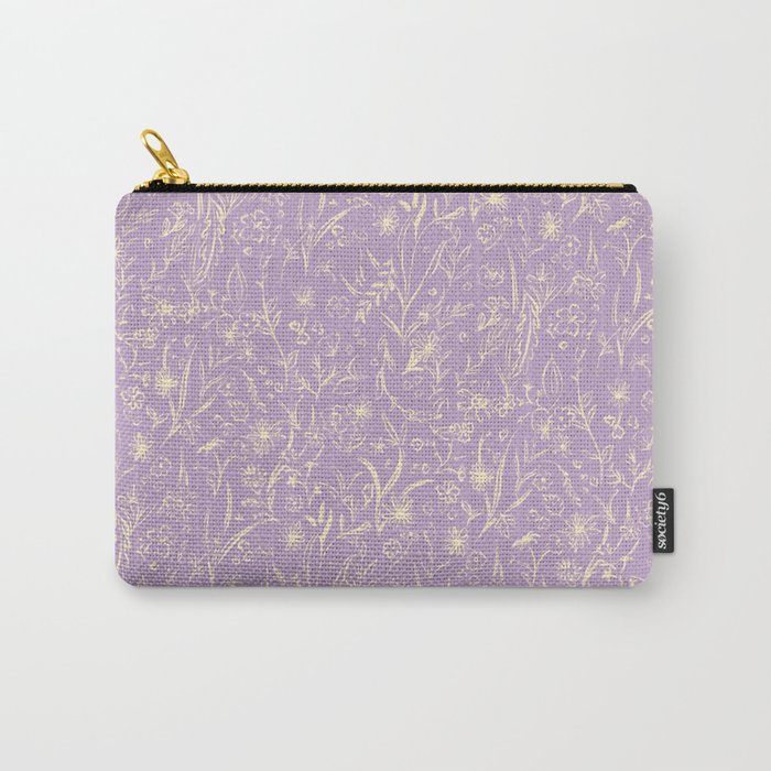 Wild Garden Drawing (Lilac) Carry All Pouch Gallery Image 1