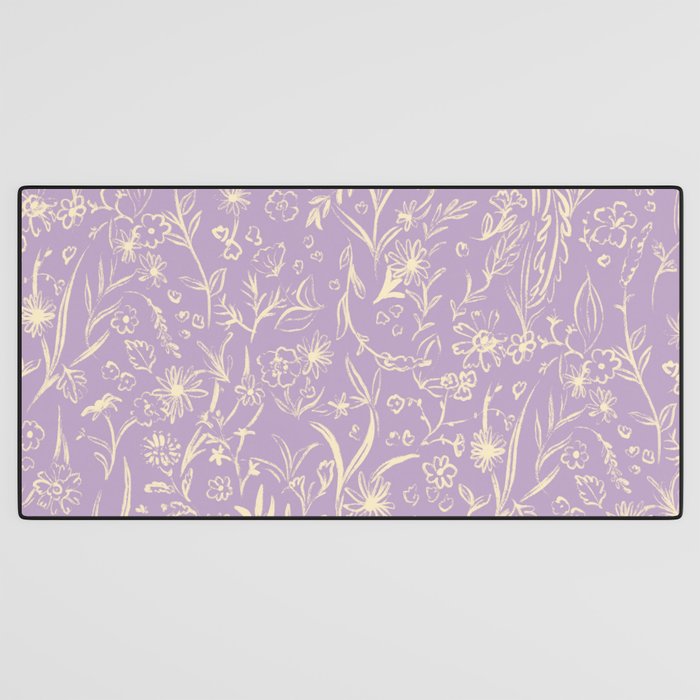 Wild Garden Drawing (Lilac) Desk Mat Gallery Image 3