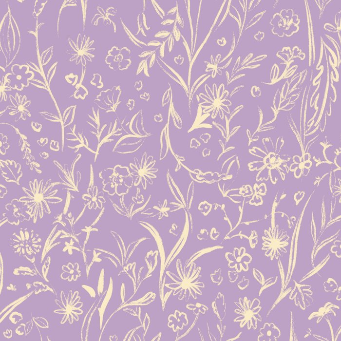 Wild Garden Drawing (Lilac) Coffee Mug Gallery Image 2