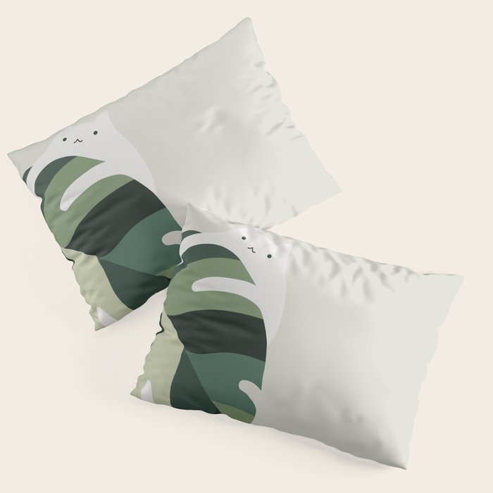 Cat and Plant 12B Pillow Sham Gallery Image 3