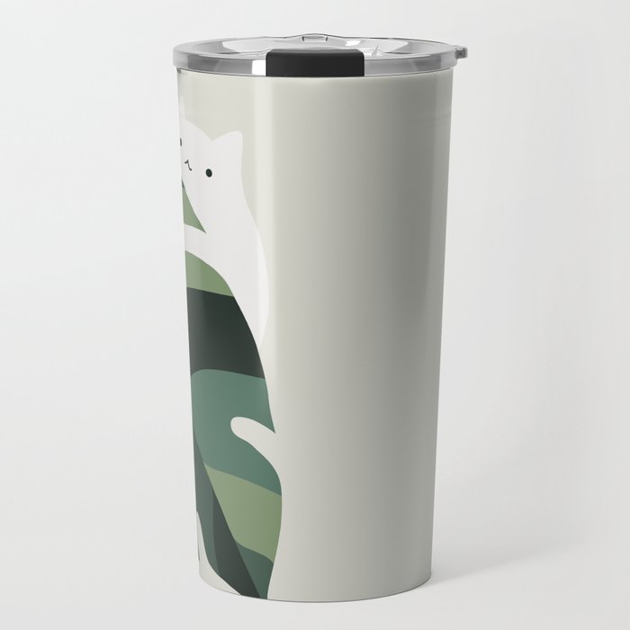 Cat and Plant 12B Travel Mug Gallery Image 1