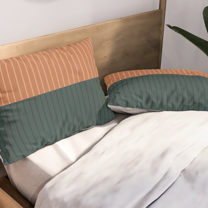 Color Block Lines XIX Pillow Sham Gallery Image 2