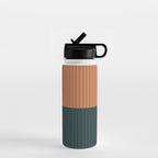 Color Block Lines XIX Water Bottle Gallery Image 1