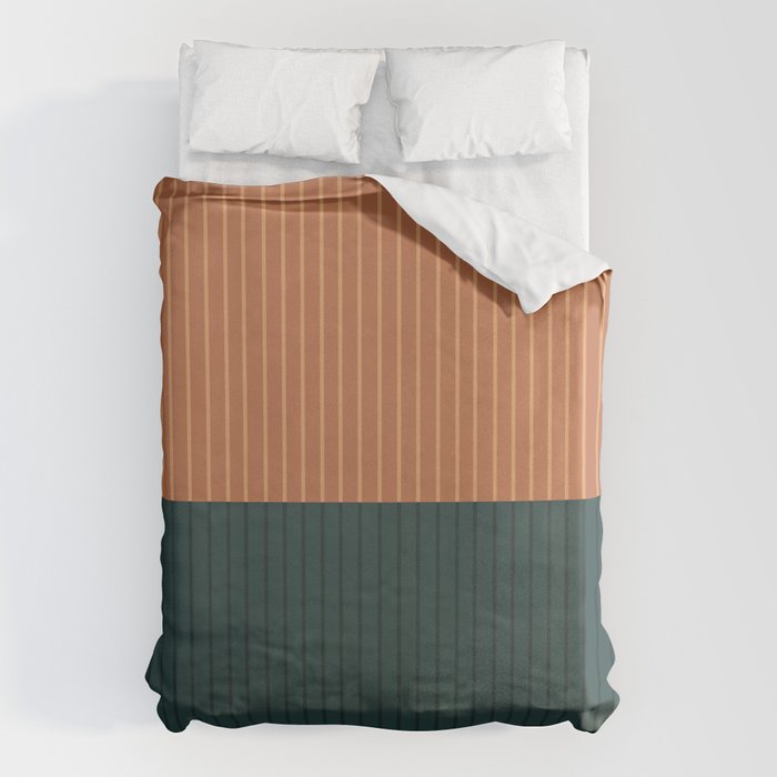 Color Block Lines XIX Duvet Cover Gallery Image 1