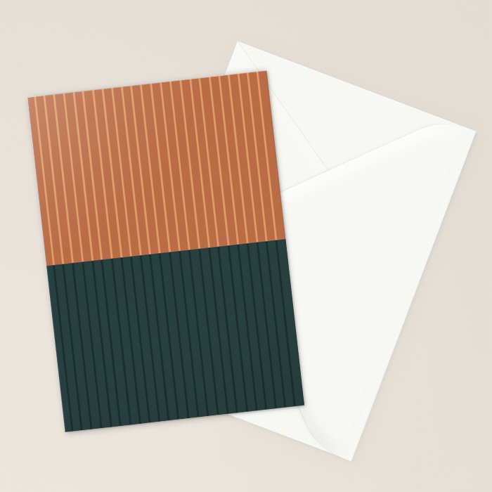 Color Block Lines XIX Stationery Card Gallery Image 2