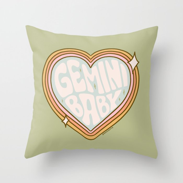 Gemini Baby Throw Pillow Gallery Image 1